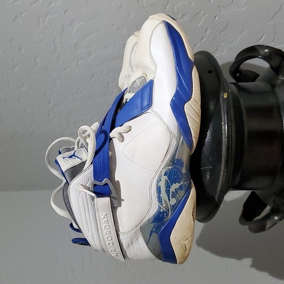 MENS NIKE AIR JORDAN 8.0 ROYAL BLUE WHITE SILVER SNEAKERS TRAINERS SIZE 13 - Picture 1 of 10